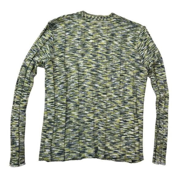 Kookai Women's Space Dye Knitted Button-Up V-Neck Sweater Cardigan Yellow Size 1 - Picture 5 of 9